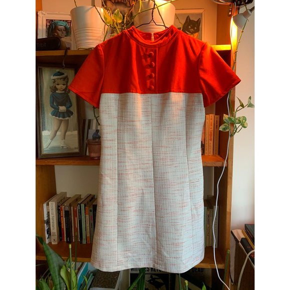 Vintage 60s/70s polyester mod scooter dress - Picture 2 of 4